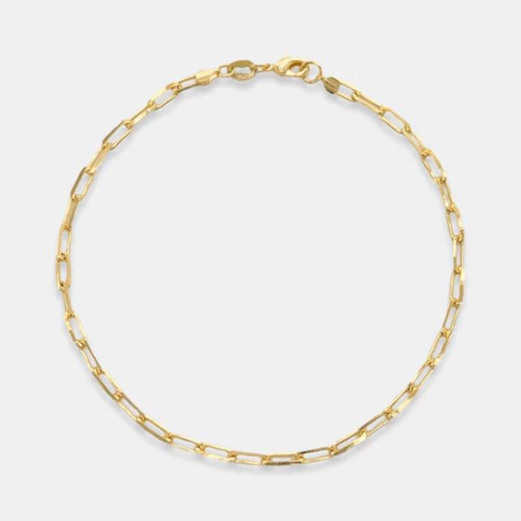 SueSue Jewelry - NEW 18K gold Filled Paperclip Chain Ankle Bracelet Anklet